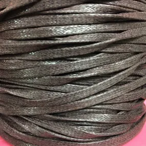 4mm Flat Wax Cotton (5m) - Chocolate