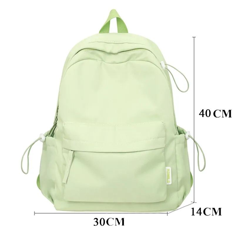 Back to school  Fashion Cute Teenager Bookbag Simple Solid Women Mochila Girls Pinkycolor Waterproof Schoolbag Backpack Nylon Rucksack