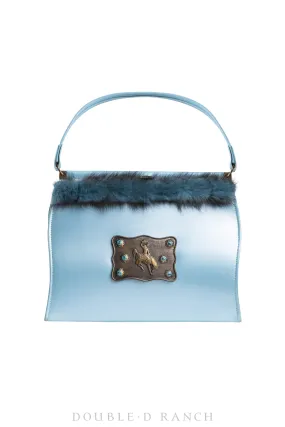 Bag, Silver Label, Light Blue Leather with Bronc Buckle, Numbered Edition, Repurposed, 1272