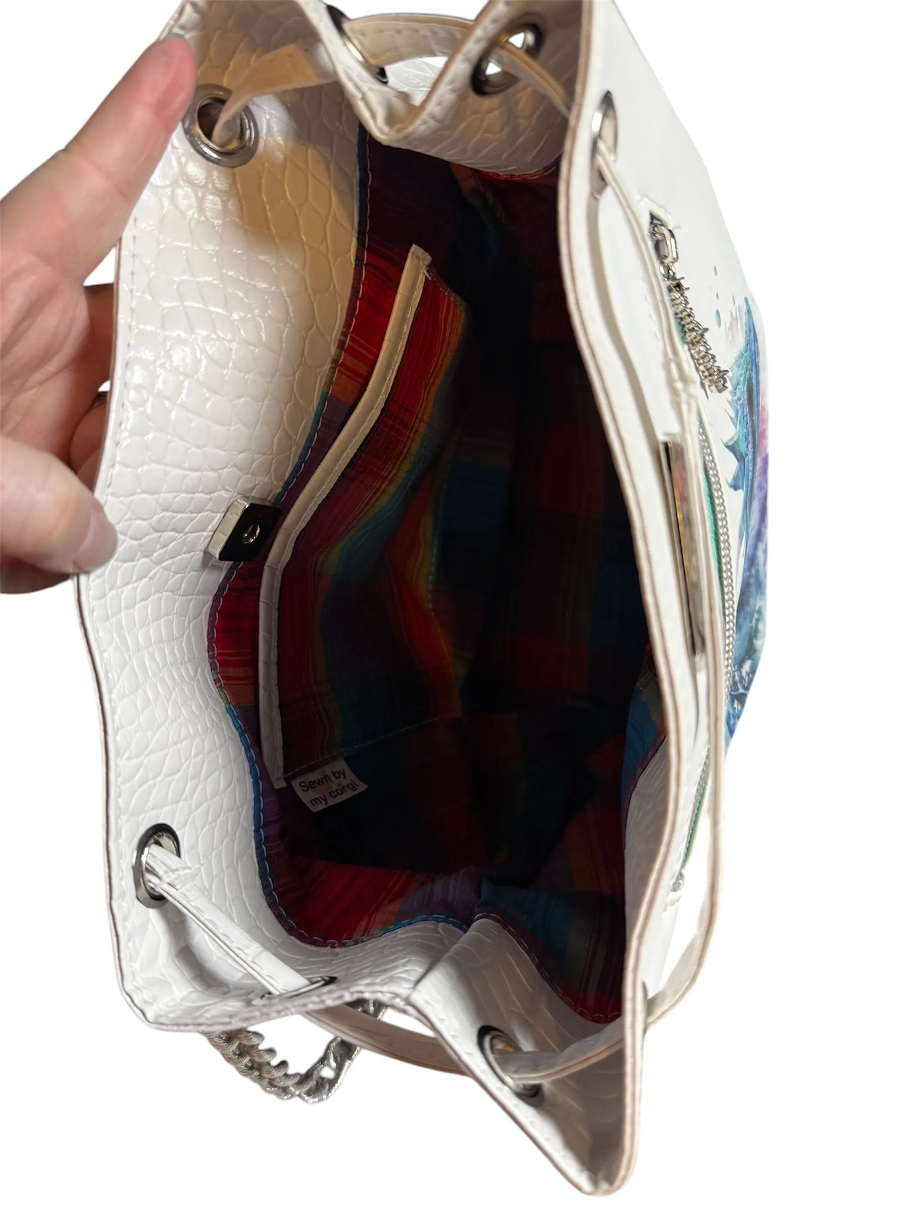 Blue Dragon White Mini Bucket Backpack