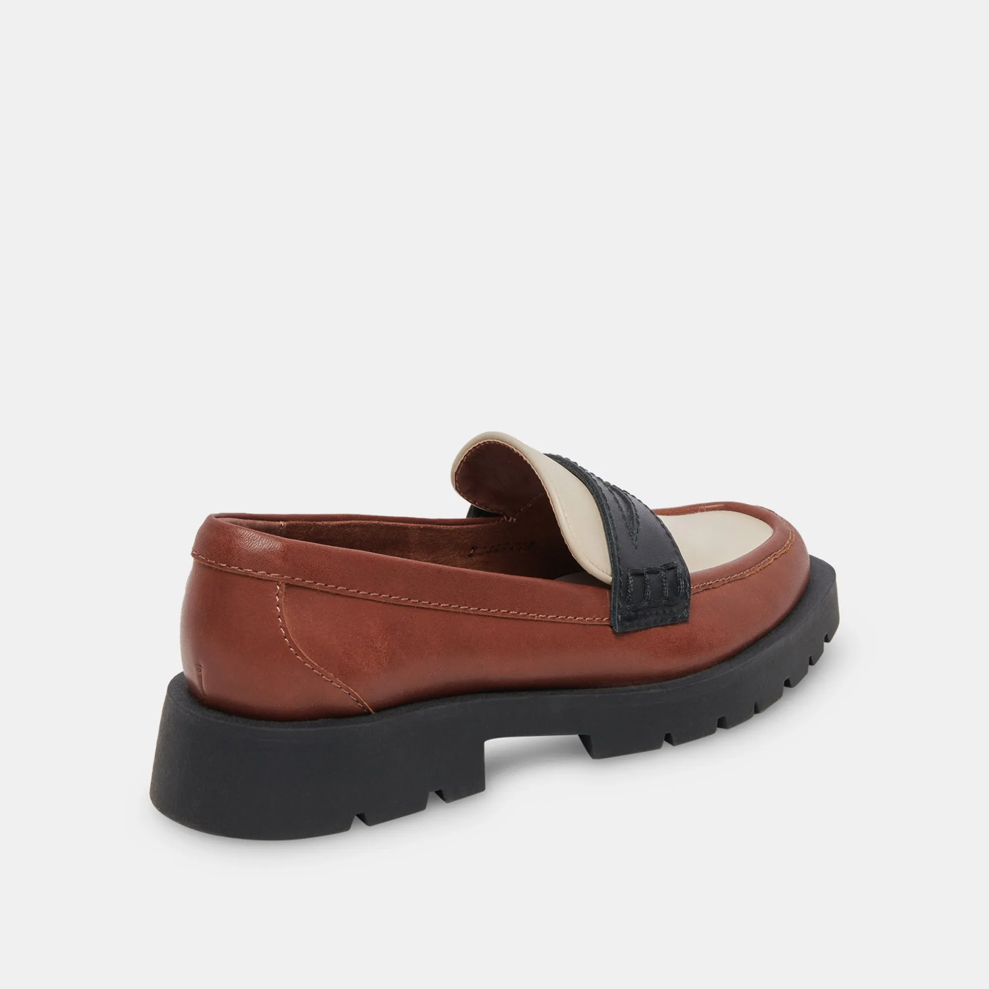 ELIAS FLATS BROWN BLACK LEATHER