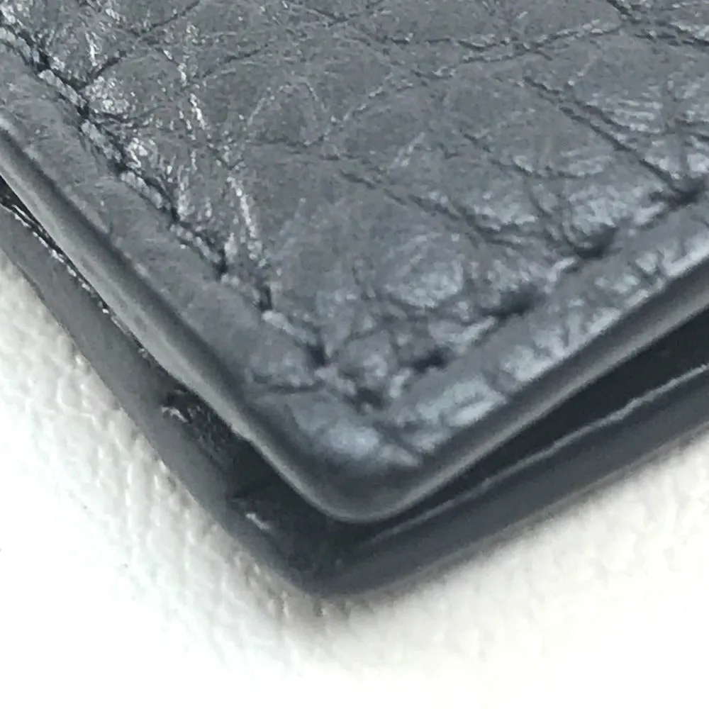 FENDI Folded wallet 7M0169 A4NR Calf leather dark gray x white FF logo stamp mens Used