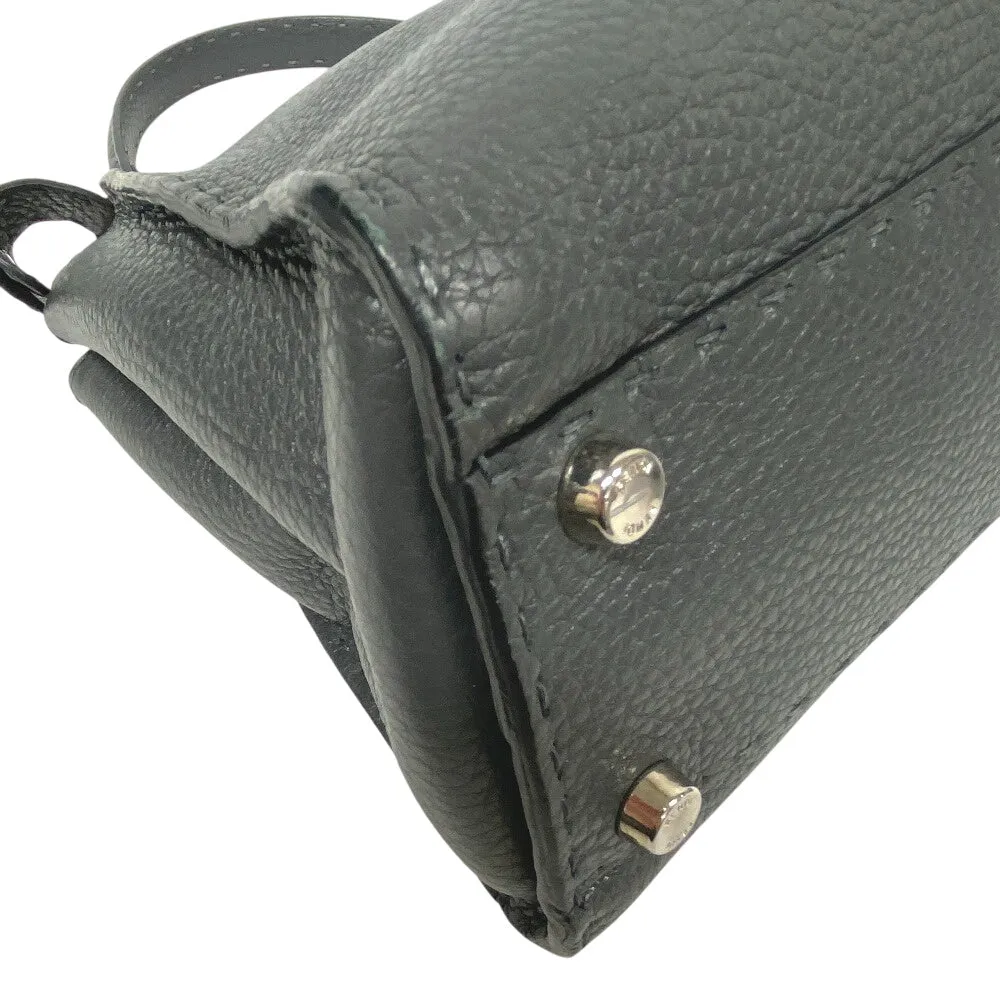 FENDI Handbag leather gray Celeria Peek-a-boo regular