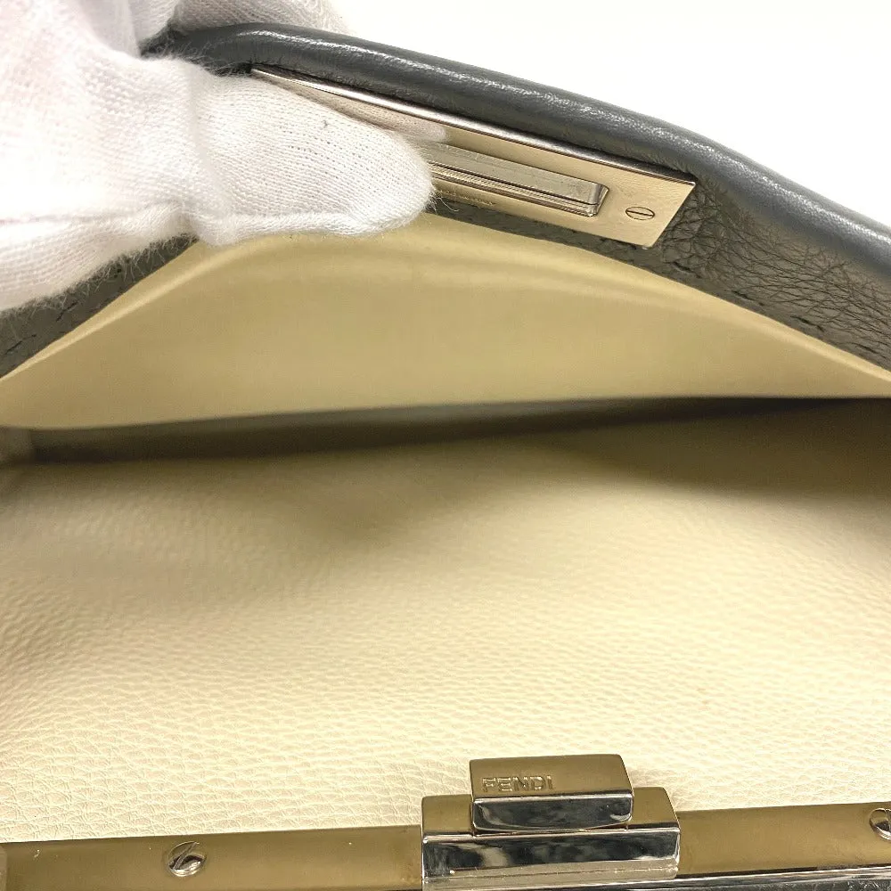 FENDI Handbag leather gray Celeria Peek-a-boo regular