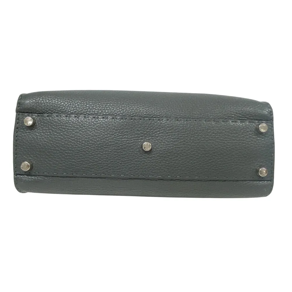 FENDI Handbag leather gray Celeria Peek-a-boo regular