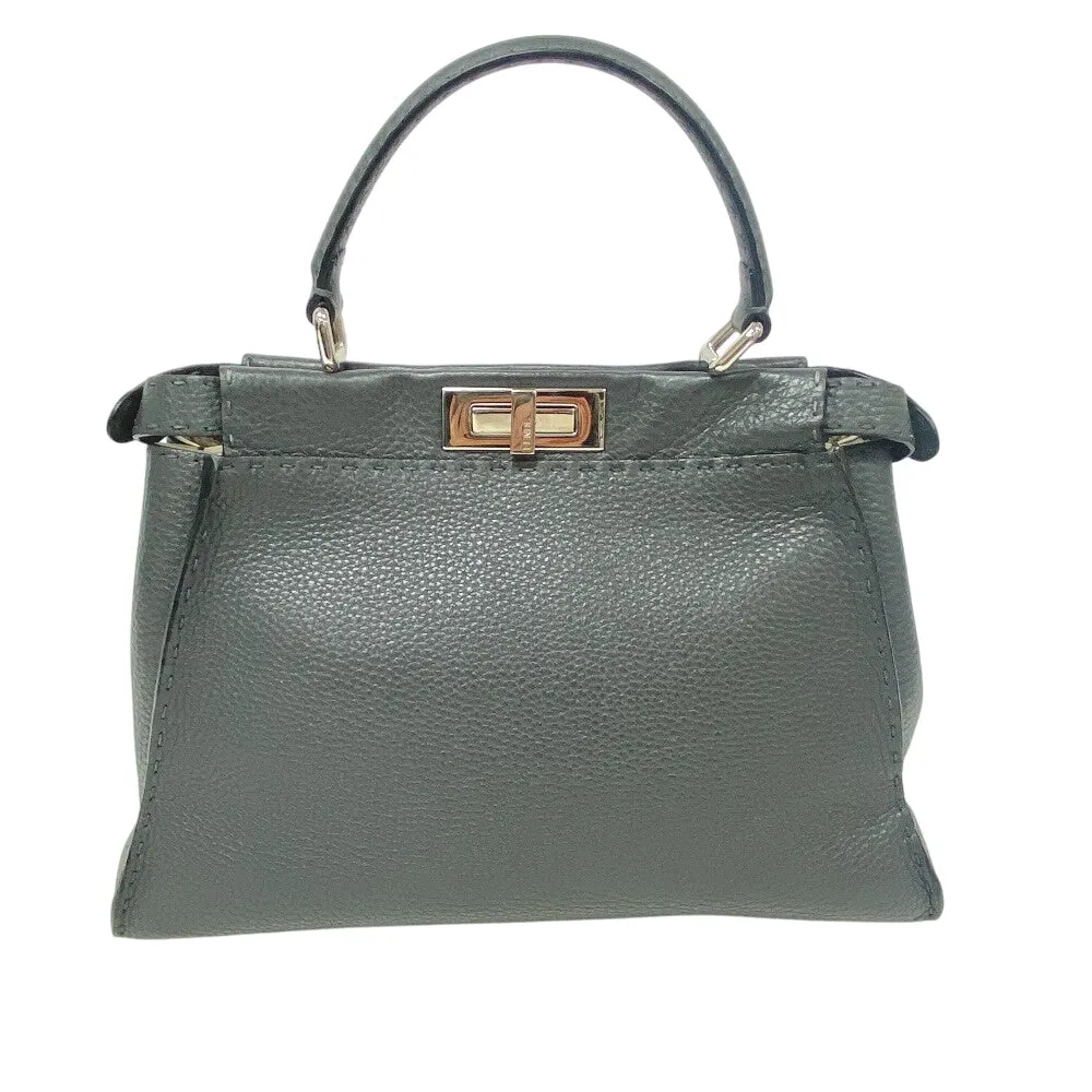 FENDI Handbag leather gray Celeria Peek-a-boo regular