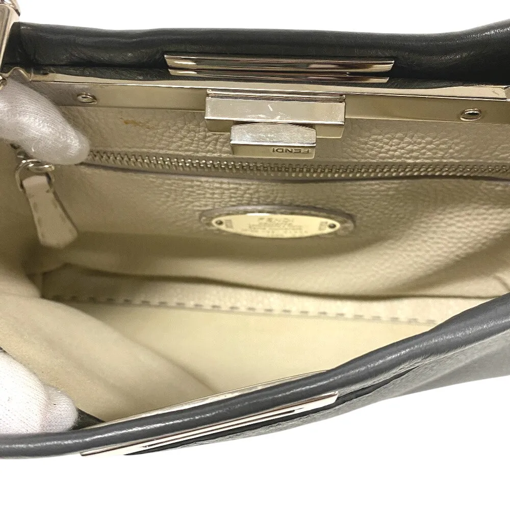 FENDI Handbag leather gray Celeria Peek-a-boo regular