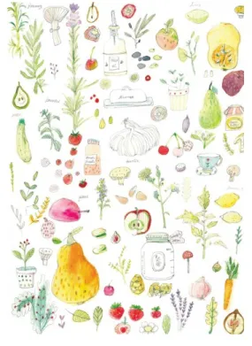 Greeting Card - Fresh Foods and Kitchen Implements