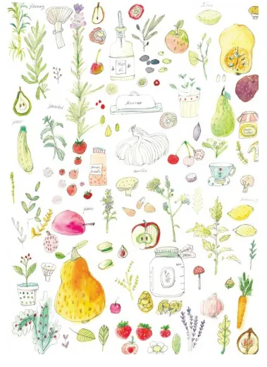 Greeting Card - Fresh Foods and Kitchen Implements