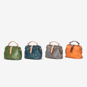 Literary Vintage Vegetable Tanned Cowhide Leather Doctor's Bag