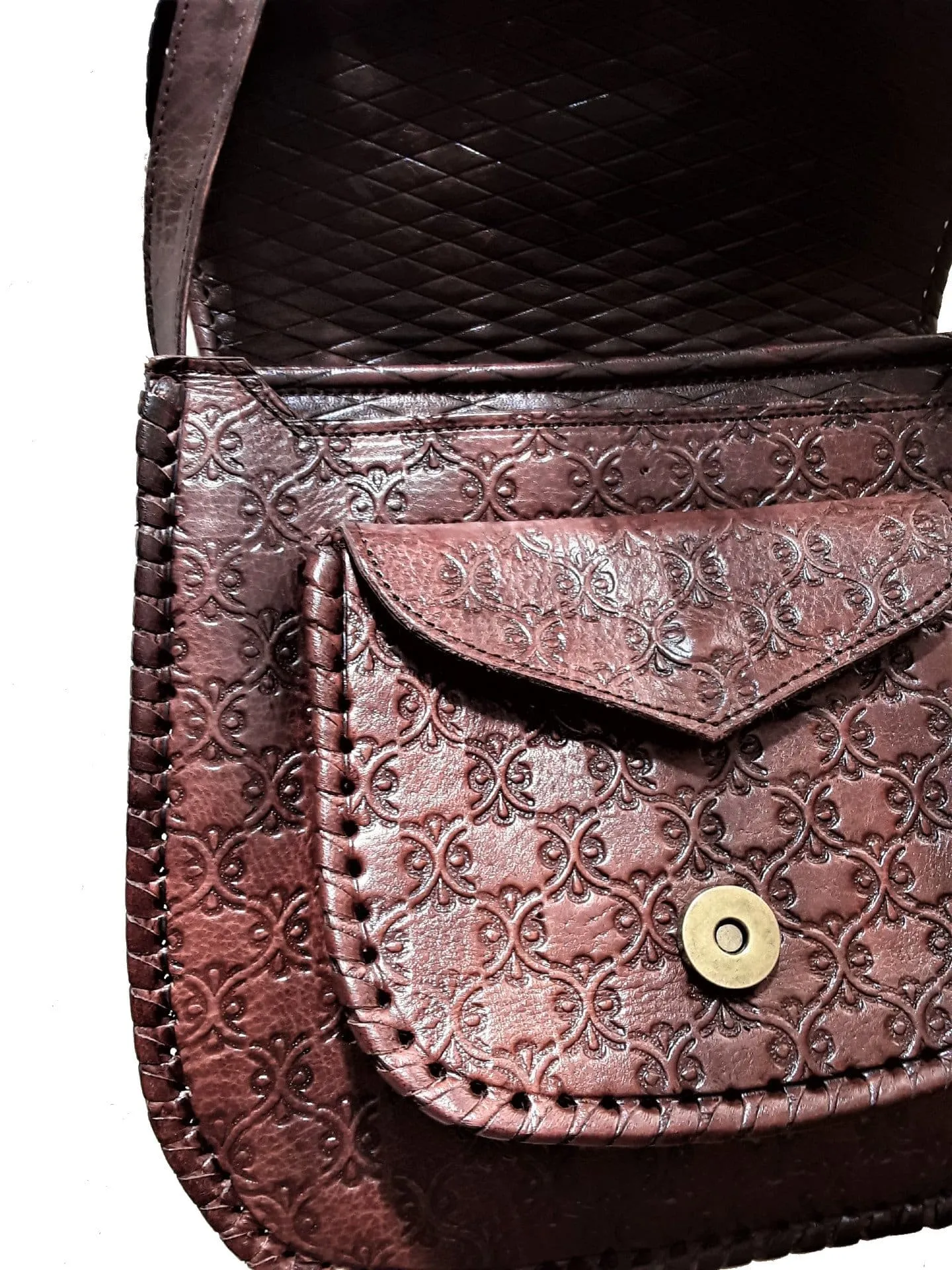 LSSAN Leather Handbag - Brown Star