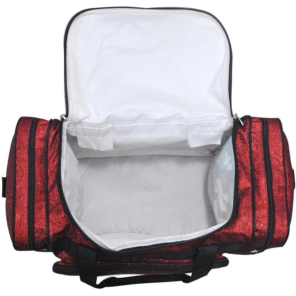 Red Glitter NGIL Canvas 23 Duffle Bag