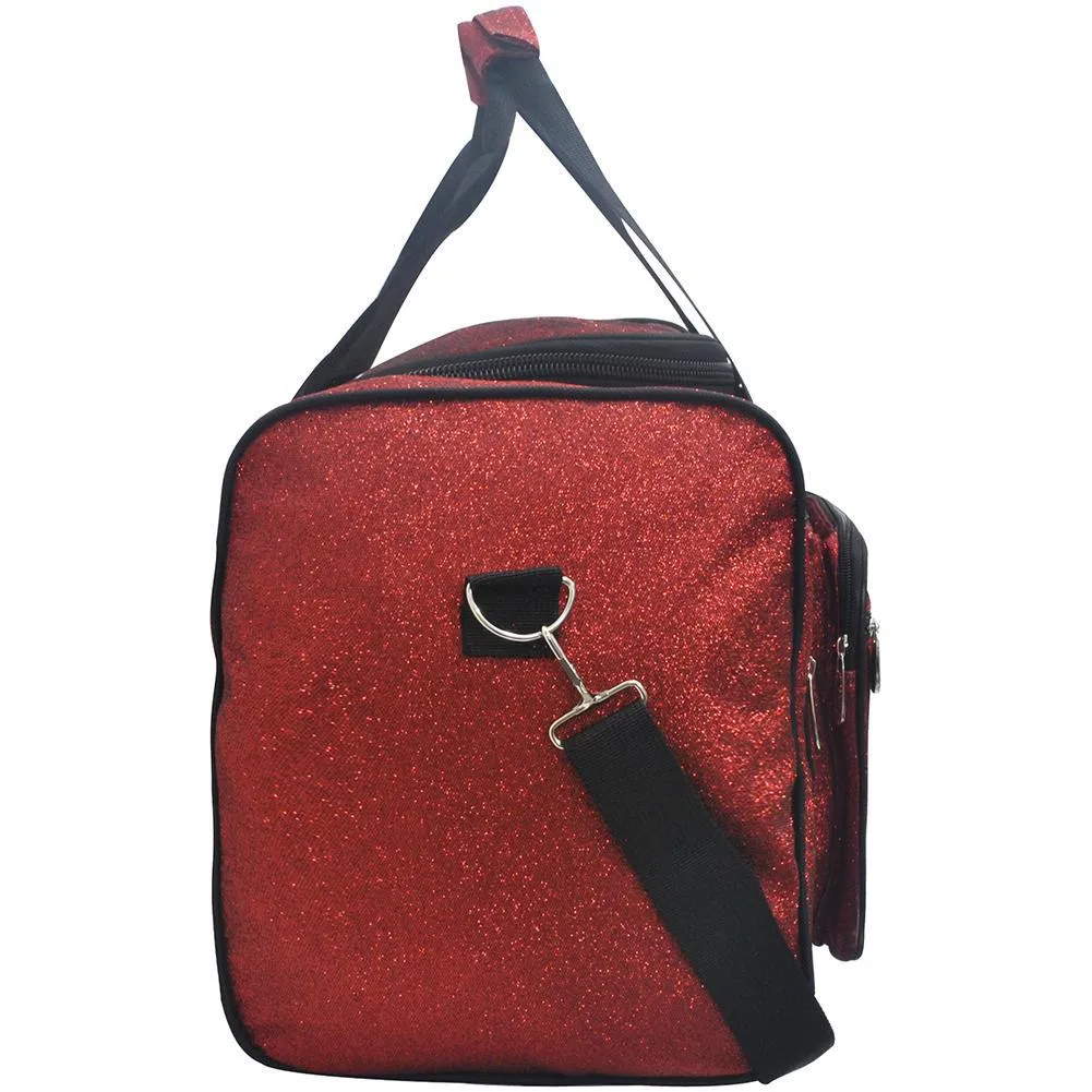 Red Glitter NGIL Canvas 23 Duffle Bag
