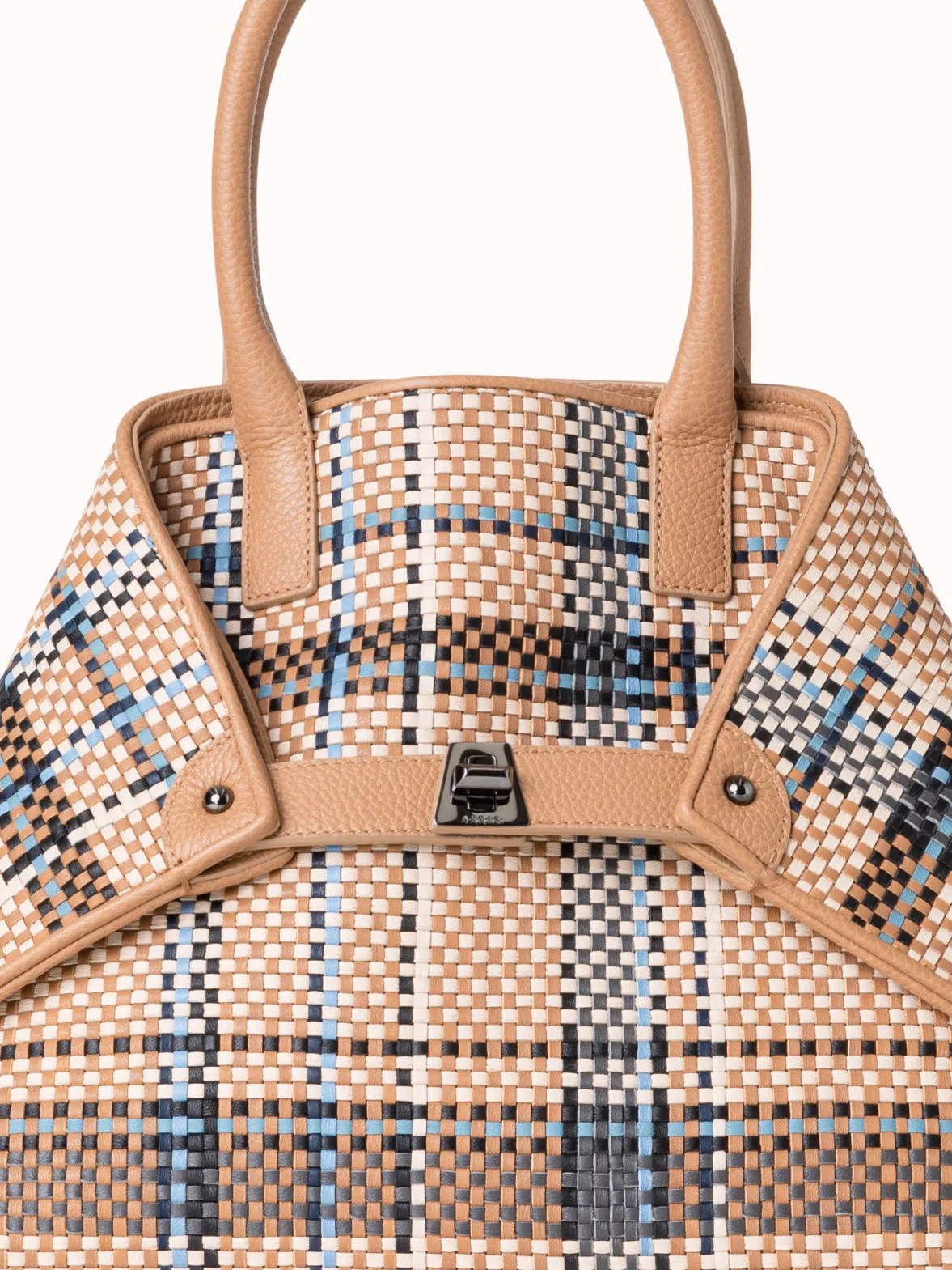Small Ai Henkeltasche aus gewebtem Leder
