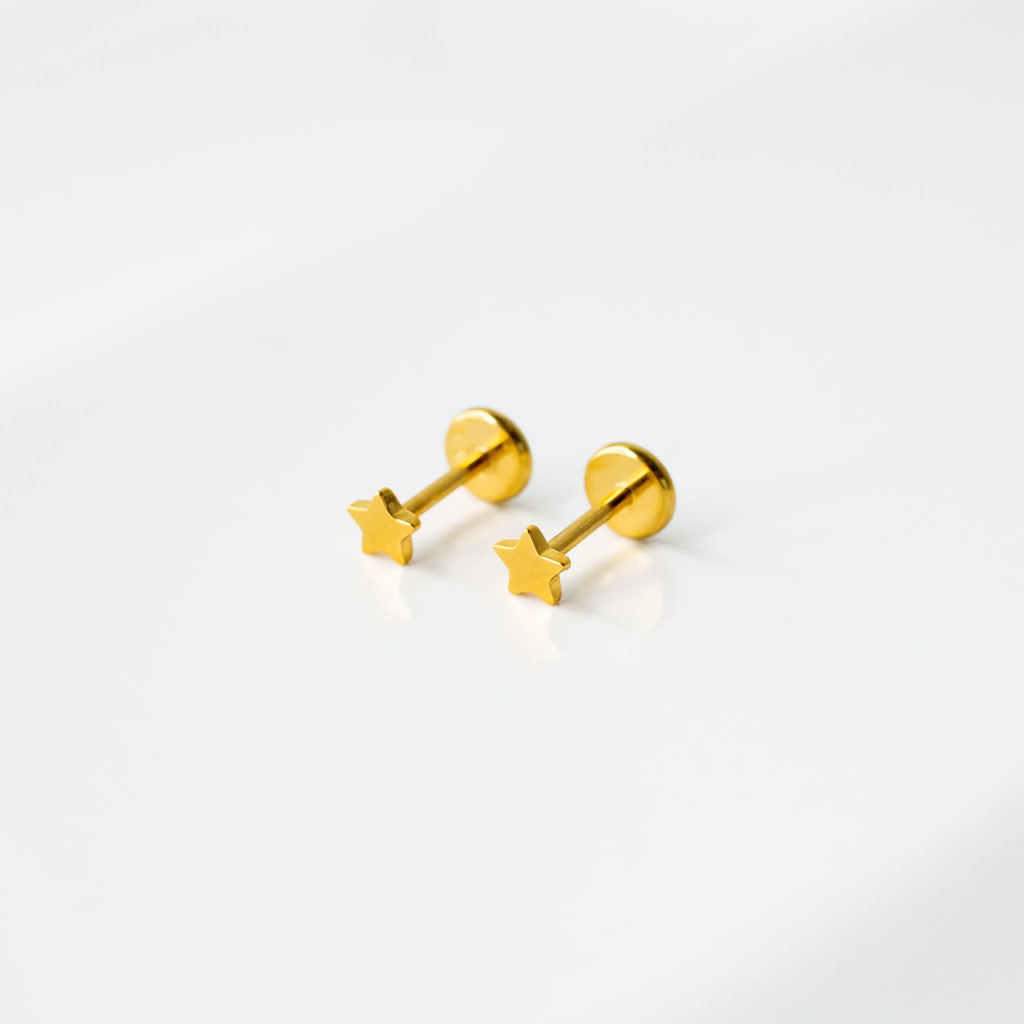 Star Flat Back Sleeper Earrings